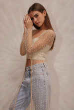 Load image into Gallery viewer, Ayla Embellished Mesh Cardigan