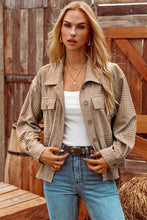 Load image into Gallery viewer, Textured Chest Pocket Button-up Shacket