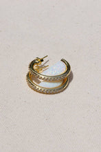 Load image into Gallery viewer, Galileo Hoops in White Opal