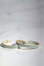 Load image into Gallery viewer, Axel Turquoise Hoops