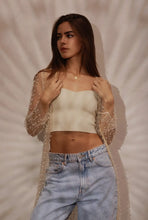 Load image into Gallery viewer, Ayla Embellished Mesh Cardigan