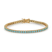 Load image into Gallery viewer, Turquoise Tennis Bracelet