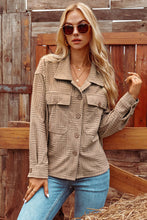 Load image into Gallery viewer, Textured Chest Pocket Button-up Shacket