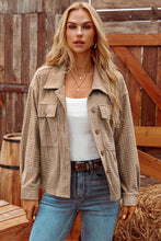 Load image into Gallery viewer, Textured Chest Pocket Button-up Shacket