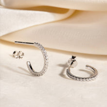 Load image into Gallery viewer, Jasmine Semi Hoops Gold