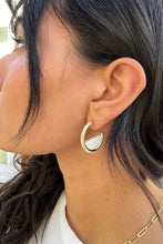 Load image into Gallery viewer, Galileo Hoops in White Opal