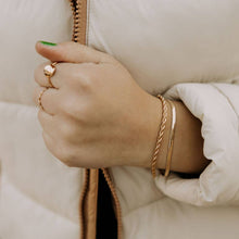 Load image into Gallery viewer, Jade Gold Filled Herringbone Bracelet