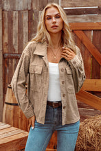 Load image into Gallery viewer, Textured Chest Pocket Button-up Shacket
