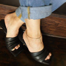 Load image into Gallery viewer, Flat Ball Chain Anklet - 18k Gold Filled