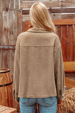 Load image into Gallery viewer, Textured Chest Pocket Button-up Shacket