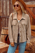 Load image into Gallery viewer, Textured Chest Pocket Button-up Shacket
