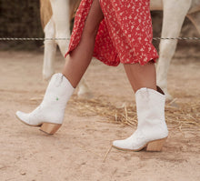 Load image into Gallery viewer, Sofie Vegan Leather Boot in White