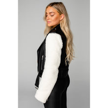 Load image into Gallery viewer, Quinn Black Vegan Leather  Jacket