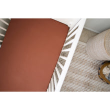 Load image into Gallery viewer, Bamboo Viscose Crib Sheet - Chestnut