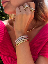 Load image into Gallery viewer, Wave Bangle in Silver
