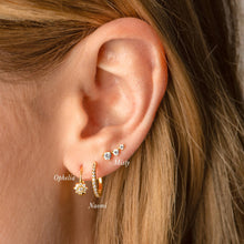 Load image into Gallery viewer, Jasmine Semi Hoops Silver
