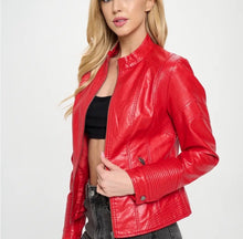 Load image into Gallery viewer, LA Coalition Vegan Leather Jacket Size Large
