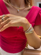 Load image into Gallery viewer, Wave Bangle in Silver
