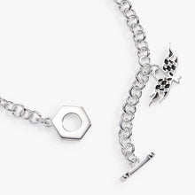 Load image into Gallery viewer, Hot Wheels™ Racecar Toggle Charm Bracelet: Silver
