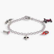 Load image into Gallery viewer, Hot Wheels™ Racecar Toggle Charm Bracelet: Silver
