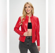 Load image into Gallery viewer, LA Coalition Vegan Leather Jacket Size Large
