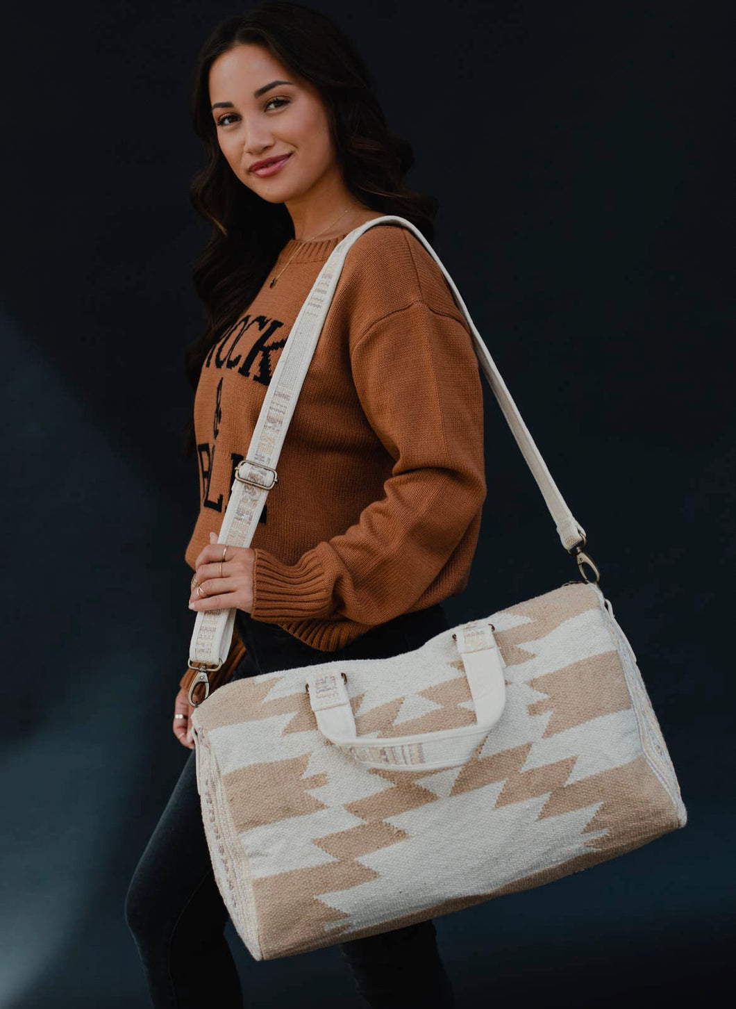 Aztec Cream Duffel