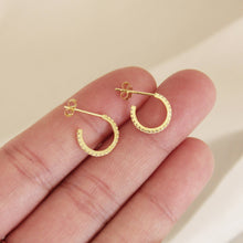 Load image into Gallery viewer, Jasmine Semi Hoops Silver
