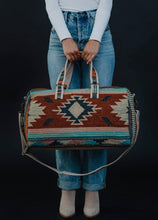 Load image into Gallery viewer, Rustic Red Aztec Duffel

