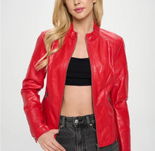 Load image into Gallery viewer, LA Coalition Vegan Leather Jacket Size Large
