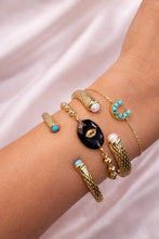 Load image into Gallery viewer, Bali Open Turquoise Bangle
