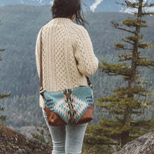 Load image into Gallery viewer, Boho Pendleton Wool Crossbody-Large Blue

