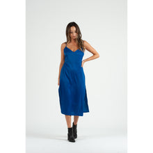 Load image into Gallery viewer, Sierra Satin Back Tie Dress in Royal Blue
