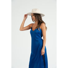 Load image into Gallery viewer, Sierra Satin Back Tie Dress in Royal Blue
