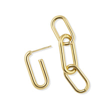 Load image into Gallery viewer, Carrie 2-in-1 Paperclip Link Earrings
