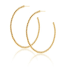Load image into Gallery viewer, Chelsea Beaded Hoop - White or Yellow Gold
