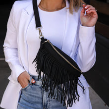 Load image into Gallery viewer, Suede Removable Fringe Fanny Pack/Bum Bag
