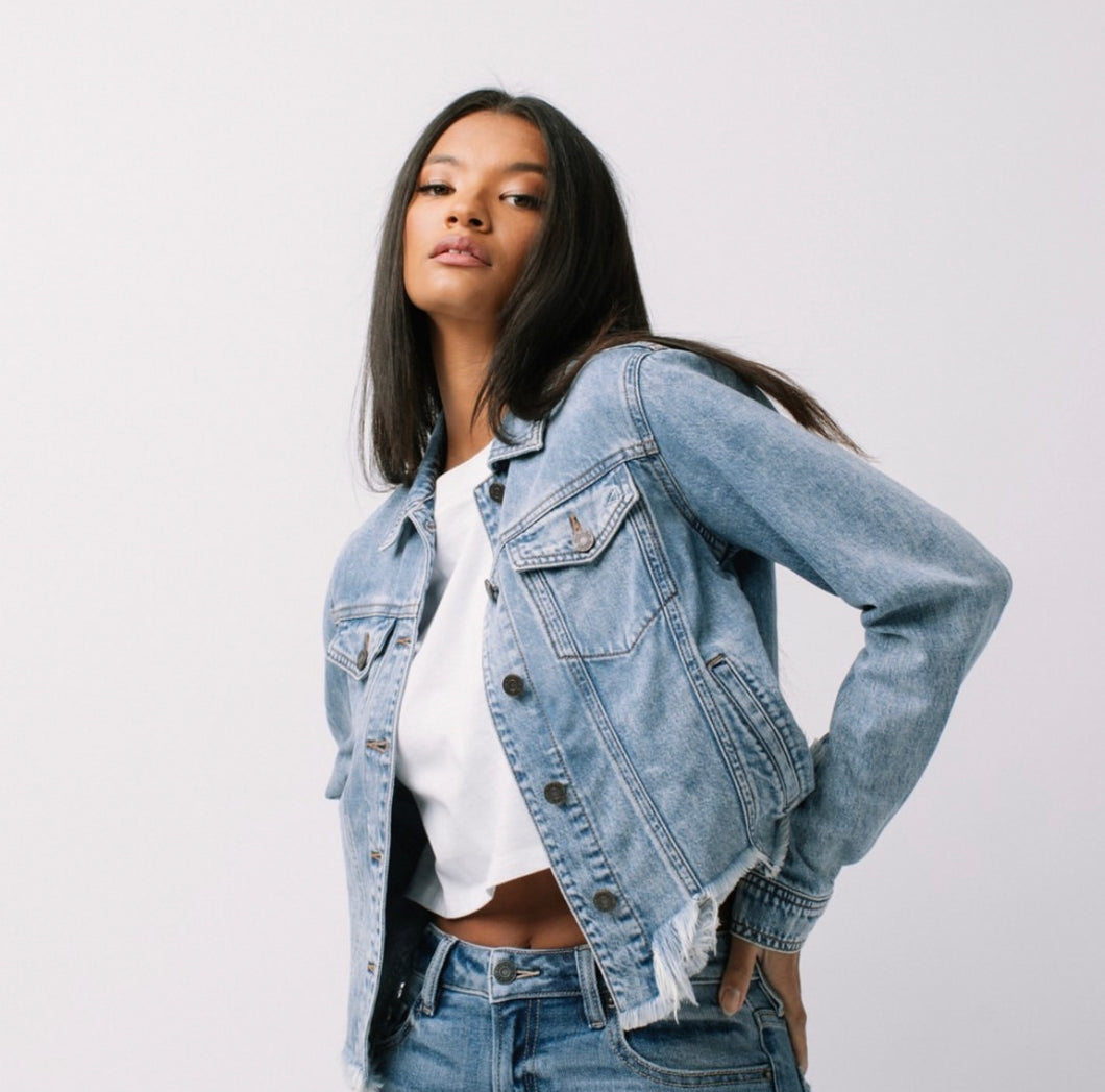 Kelso Distressed Fray Jacket
