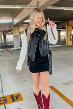 Load image into Gallery viewer, Quinn Black Vegan Leather  Jacket
