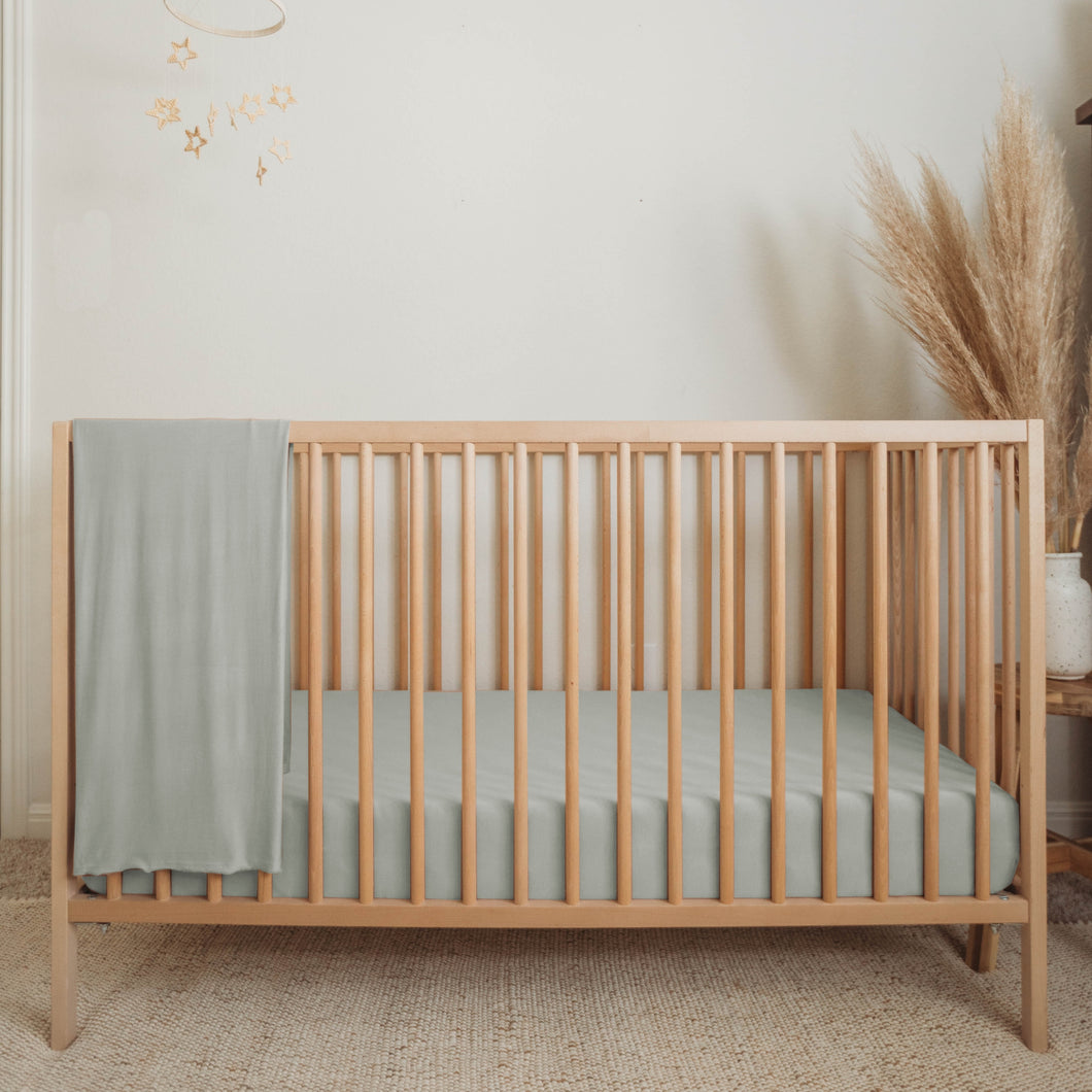Bamboo Viscose Crib Sheet - Sage