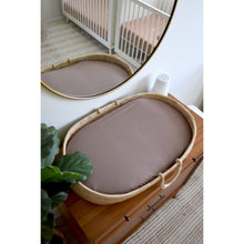 Load image into Gallery viewer, Bamboo Bassinet Sheet &amp; Changing Pad Cover -Mocha

