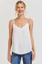 Load image into Gallery viewer, Victory Tencel Frayed Cami - White
