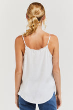 Load image into Gallery viewer, Victory Tencel Frayed Cami - White

